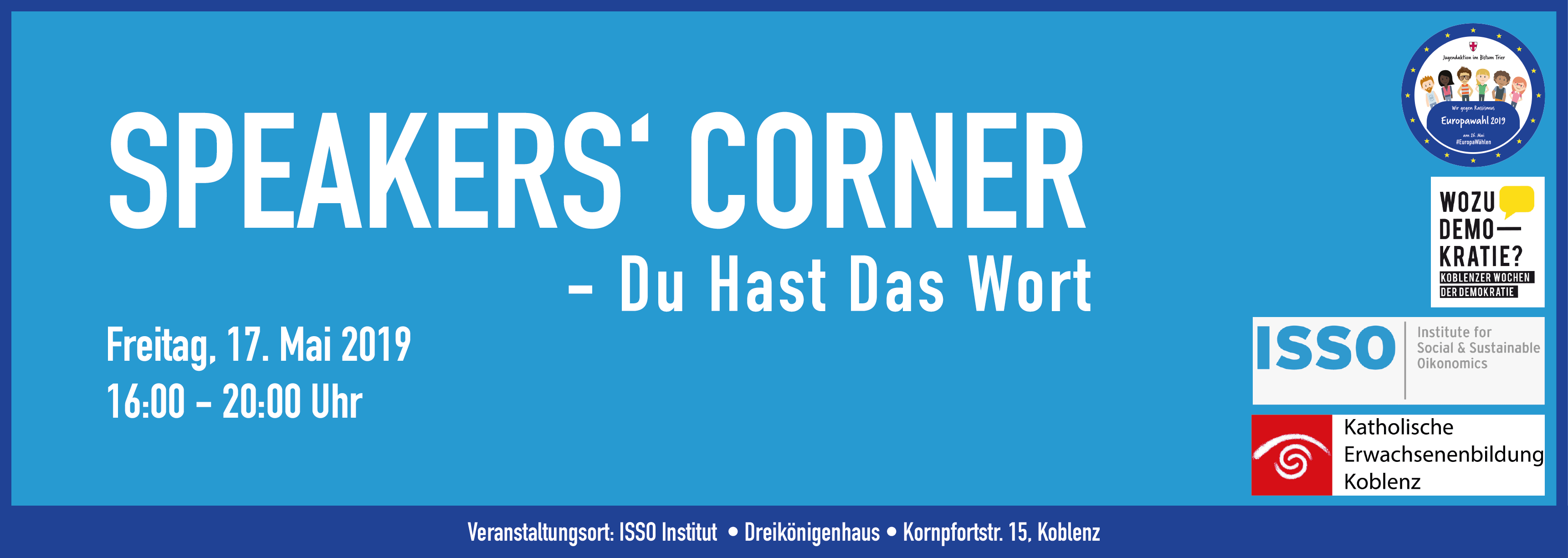 Logo des Events Speakers Corner in Koblenz